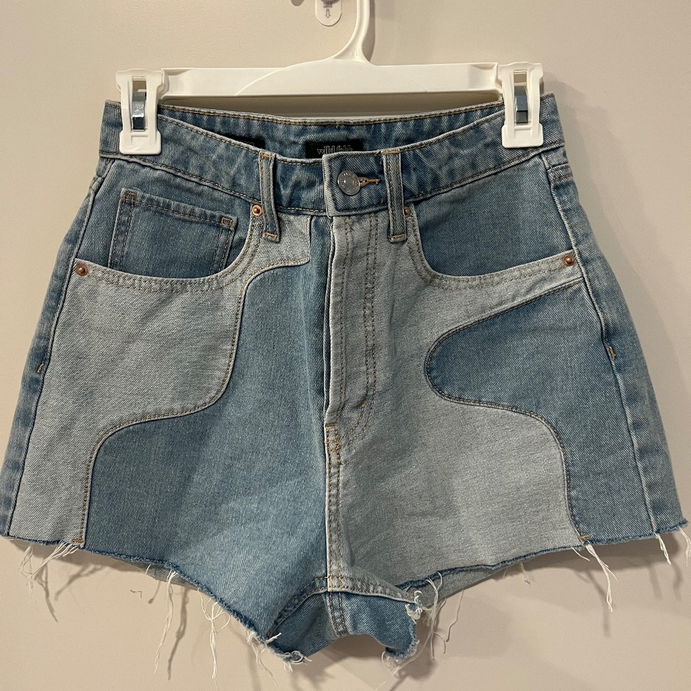 Wild Fable Patterned Denim Shorts